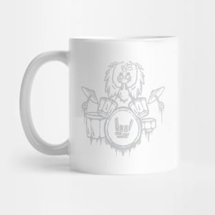 Heavy Metal Headbanger Gift Drummer Chicken Playing Drums Mug